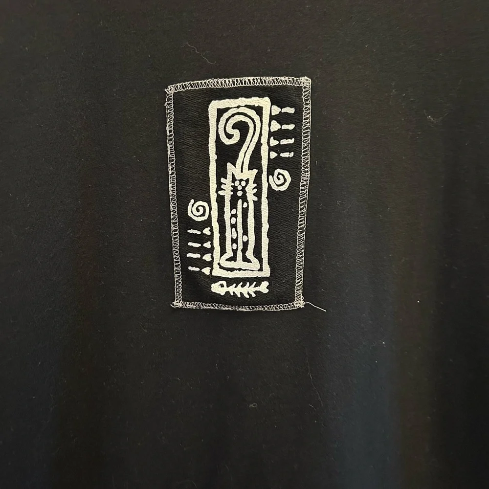 Black Graphic T-Shirt Dress - Picture 2 of 5